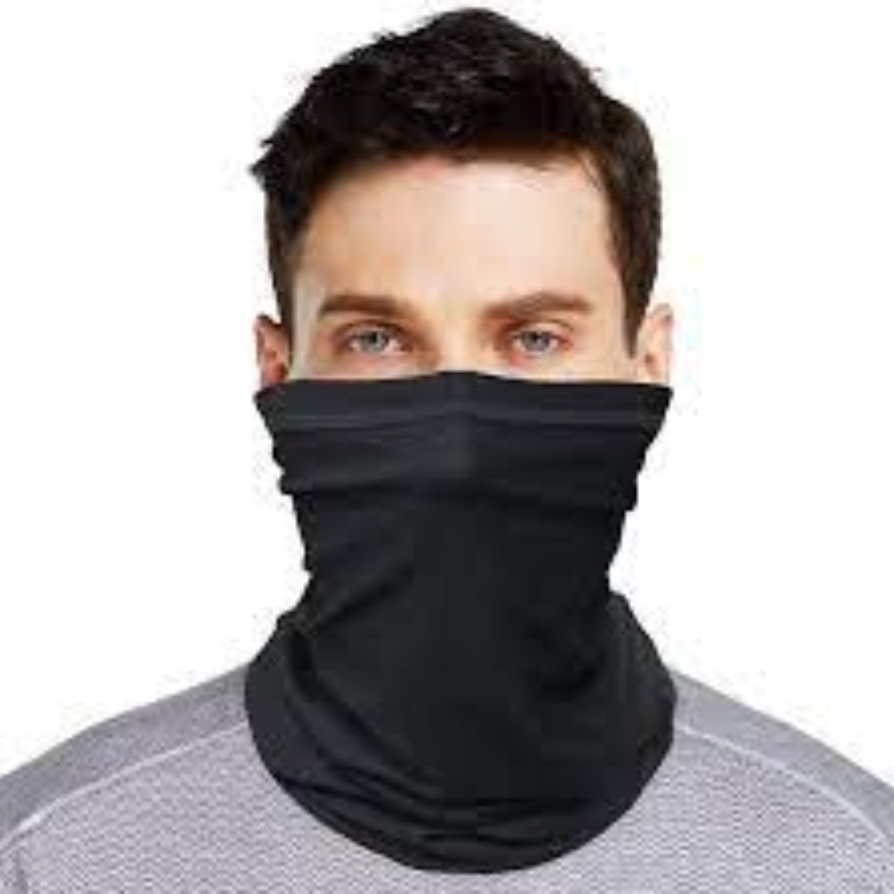 Faybox Neck Gaiter Face Covering Mask Black 6 Pack New